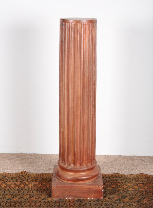 A FLUTED PLASTER COLUMN