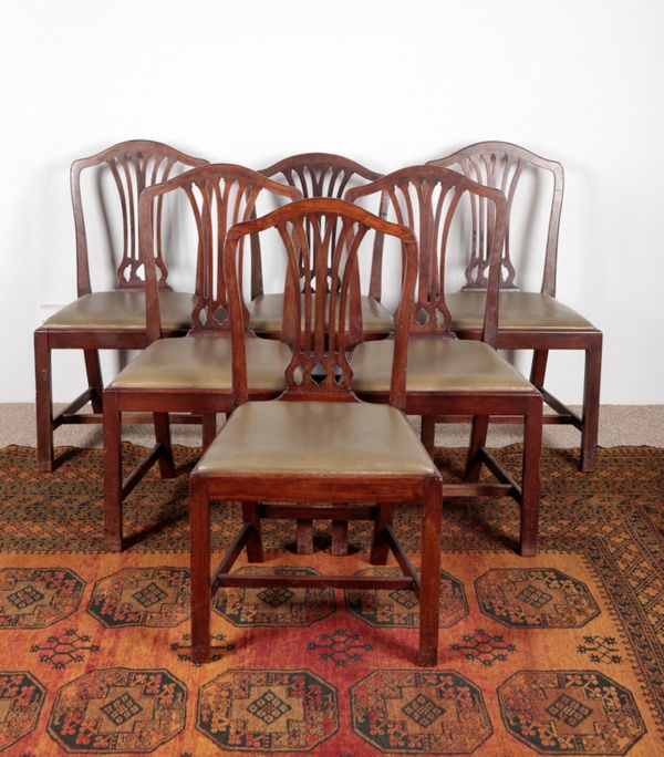 A SET OF SIX GEORGE III CHAIRS