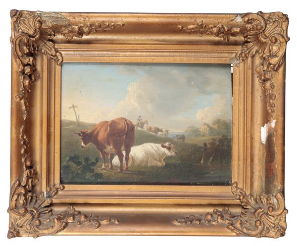 MANNER OF ALBERT CUYP (1620-1691) Two cows in a landscape