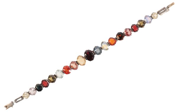 A GEM-SET HARLEQUIN BRACELET