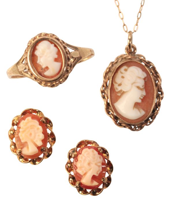 A COLLECTION OF CAMEO JEWELLERY