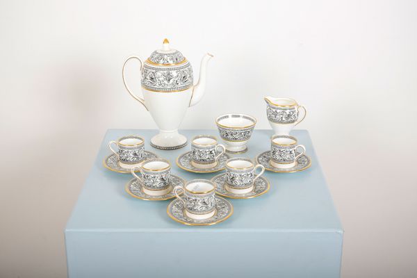 A WEDGWOOD FLORENTINE COFFEE SERVICE PATTERN NO. W4313