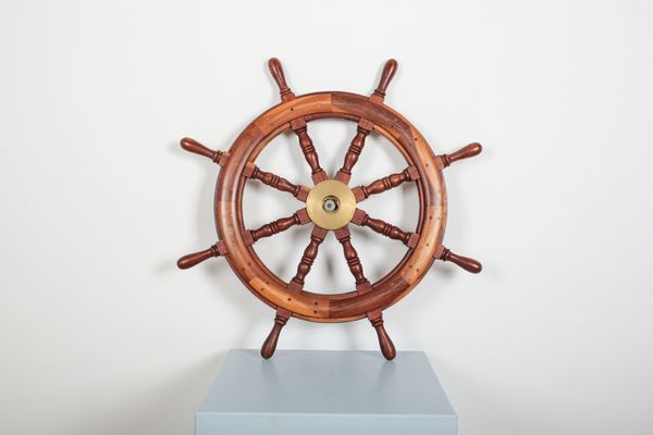 A SHIP'S WHEEL