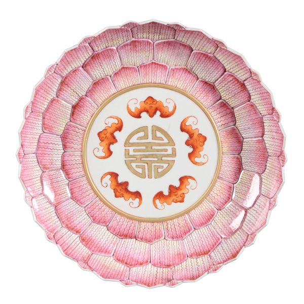 A CHINESE PORCELAIN 'LOTUS' DISH