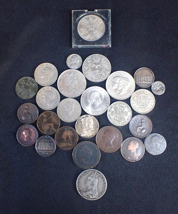 VICTORIA 1891 CROWN, AND OTHER COINS