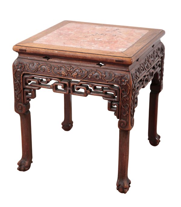 A CHINESE HARDWOOD JARDINIERE STAND