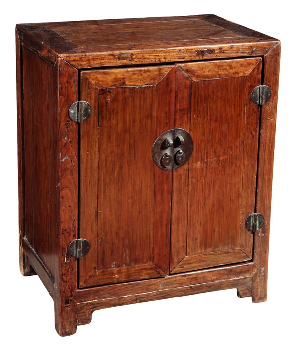 A CHINESE ELM SIDE CABINET