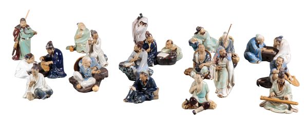 A LARGE COLLECTION OF CHINESE SHIWAN TYPE FIGURES