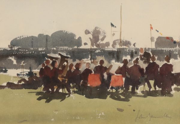 *JOHN YARDLEY (b. 1933) 'The Band at Hampton Yacht Club'