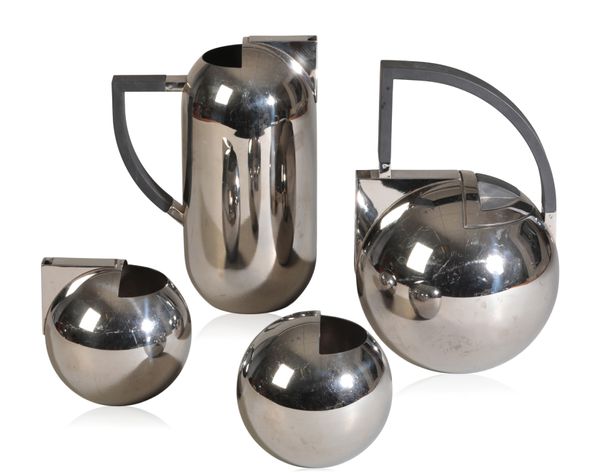 OLIVER HEMMING (b. 1959): A 'Nio' design four-piece stainless steel coffee/tea set