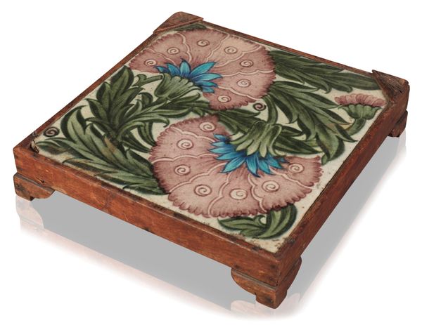 WILLIAM DE MORGAN (1839-1917): A 'DOUBLE CARNATION' TILE