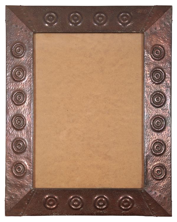 AN ARTS AND CRAFTS STYLE COPPER MIRROR OR PICTURE FRAME