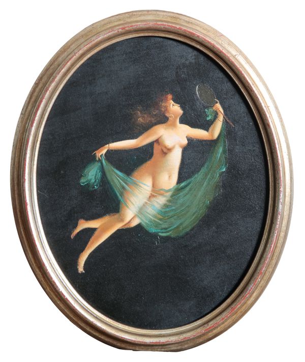 ENGLISH SCHOOL, 20TH CENTURY A classical female nude holding a mirror