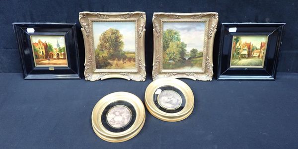 A PAIR OF SMALL 19th CENTURY RURAL SCENES