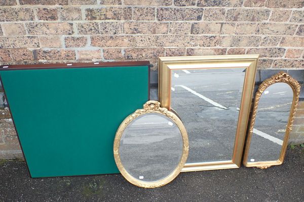 THREE GILT FRAMED MIRRORS