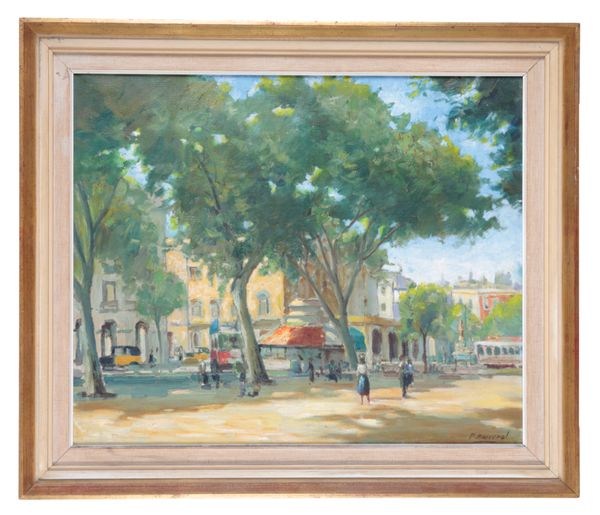P. MARCOREL? French Boulevard with figures