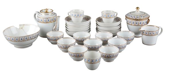 AN ENGLISH PORCELAIN PART TEA SERVICE