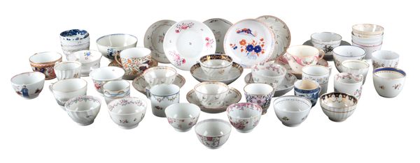A LARGE COLLECTION OF ENGLISH PORCELAIN TEAWARES