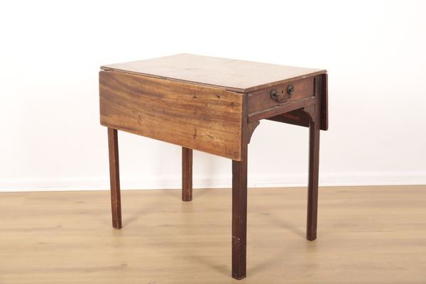 A PROVINCIAL MAHOGANY PEMBROKE TABLE