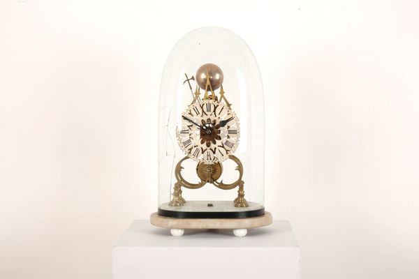 A VICTORIAN SKELETON CLOCK