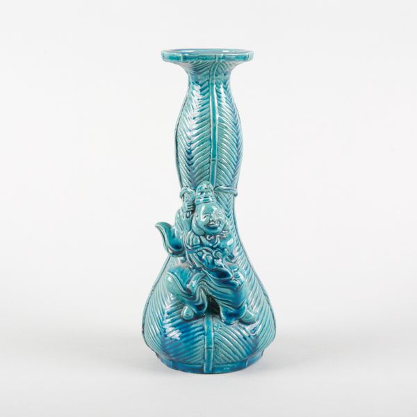 A CHINESE TURQUOISE DOUBLE GOURD VASE