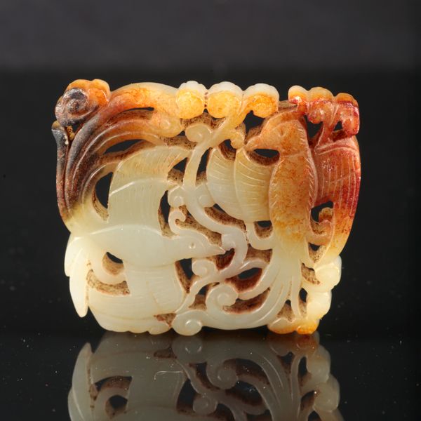 A CHINESE WHITE JADE 'PHOENIX' PLAQUE