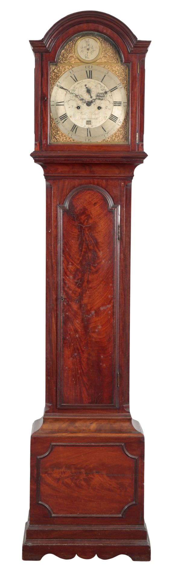 A GEORGE III MAHOGANY LONGCASE CLOCK BY WILLIAM BULL OF STRATFORD