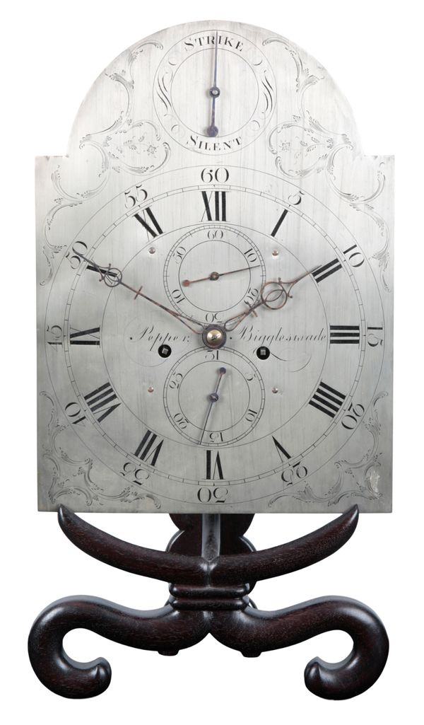 A GEORGE III CLOCK MOVEMENT BY JAMES PEPPER OF BIGGLESWADE