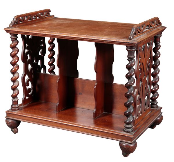 A VICTORIAN WALNUT CANTERBURY