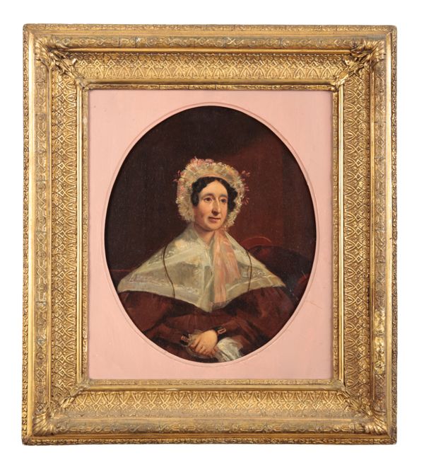 ENGLISH SCHOOL, 19TH CENTURY Portrait of a lady wearing a bonnet
