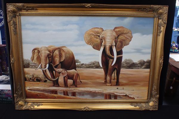 20th CENTURY, AN ELEPHANT FAMILY