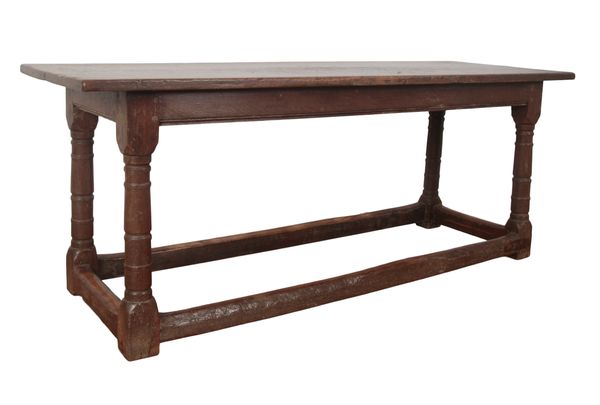 AN OAK REFECTORY TABLE