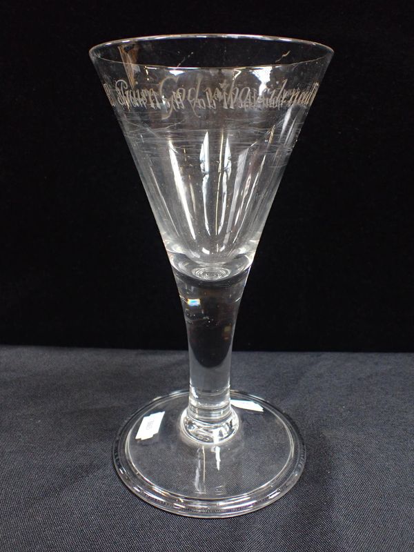 AN 18th CENTURY STYLE GLASS