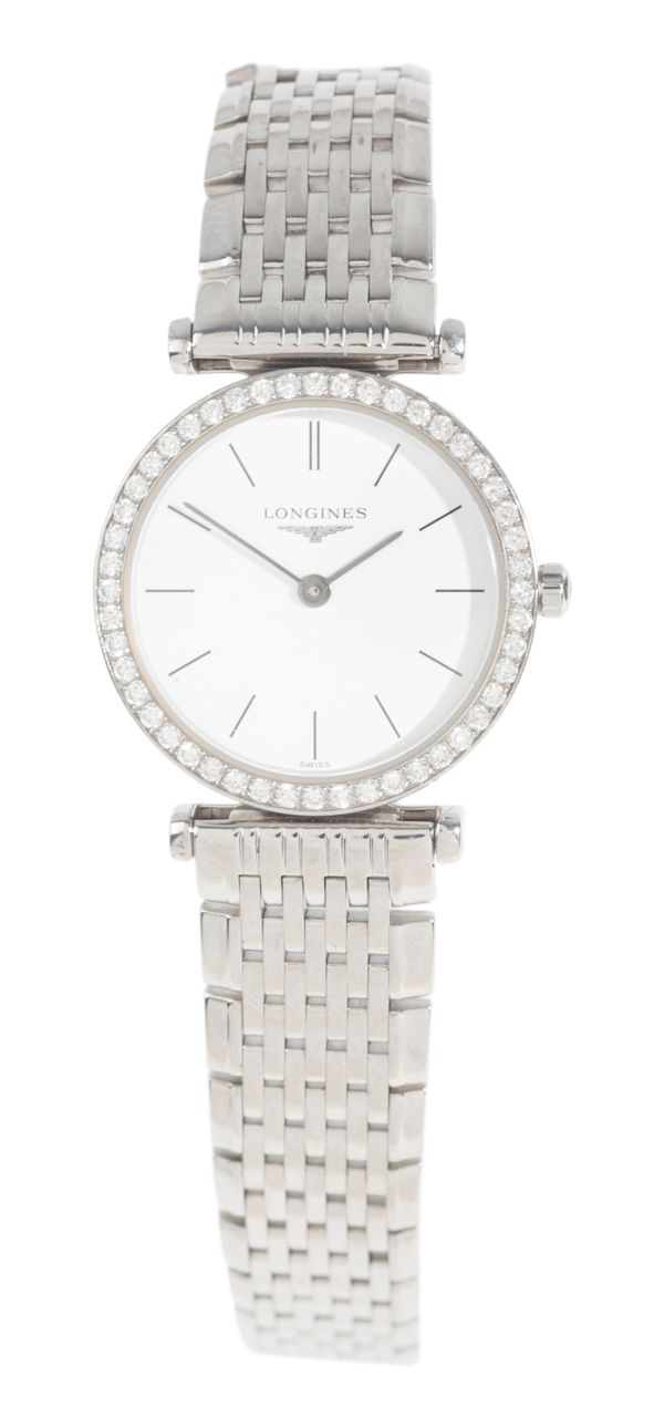 LONGINES: A DIAMOND-SET LA GRANDE CLASSIQUE WRISTWATCH