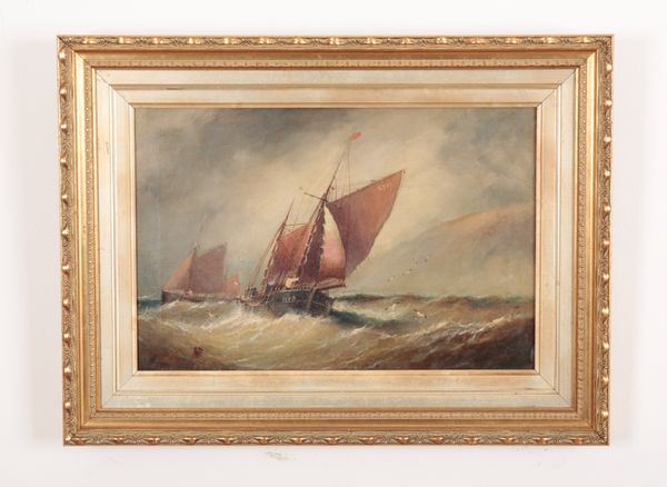 MANNER OF JOHN MOORE OF IPSWICH (1820-1902) Fishing boats in heavy seas