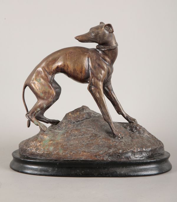 20TH CENTURY SCHOOL, Study of a standing greyhound