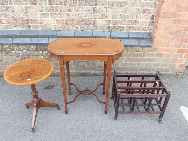 AN EDWARDIAN SHERATON REVIVAL OCCASIONAL TABLE