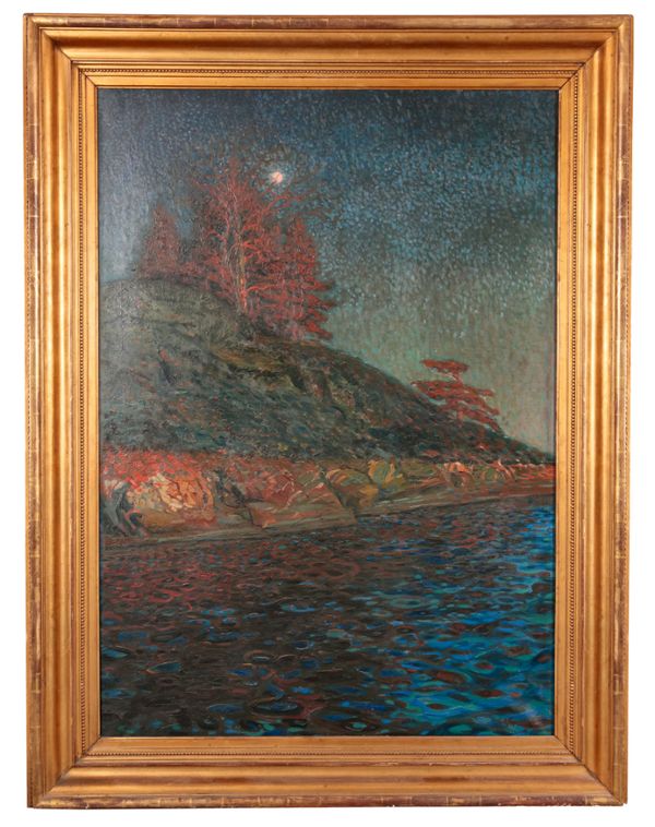 JOHAN EDVARD STENSTROM (1870-1945) 'Stockholm Archipelago by Moonlight'