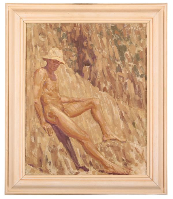 *SHEILA TIFFIN (B.1952) A seated male nude