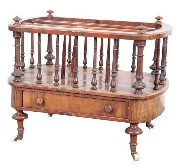 A VICTORIAN WALNUT CANTERBURY