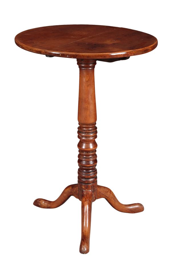 A FRUITWOOD TRIPOD TABLE