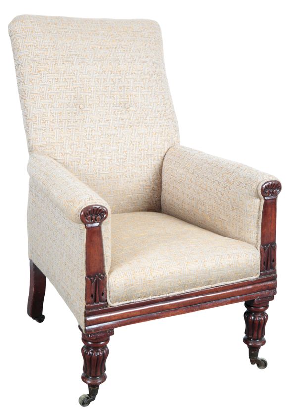 A REGENCY MAHOGANY ARMCHAIR