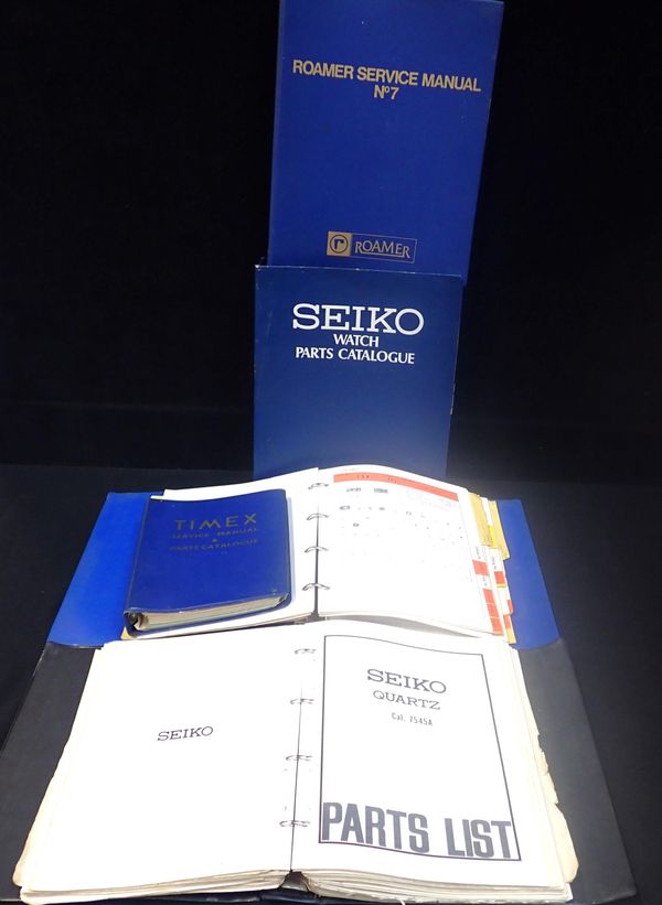 THREE SEIKO WATCH PART CATALOGUES