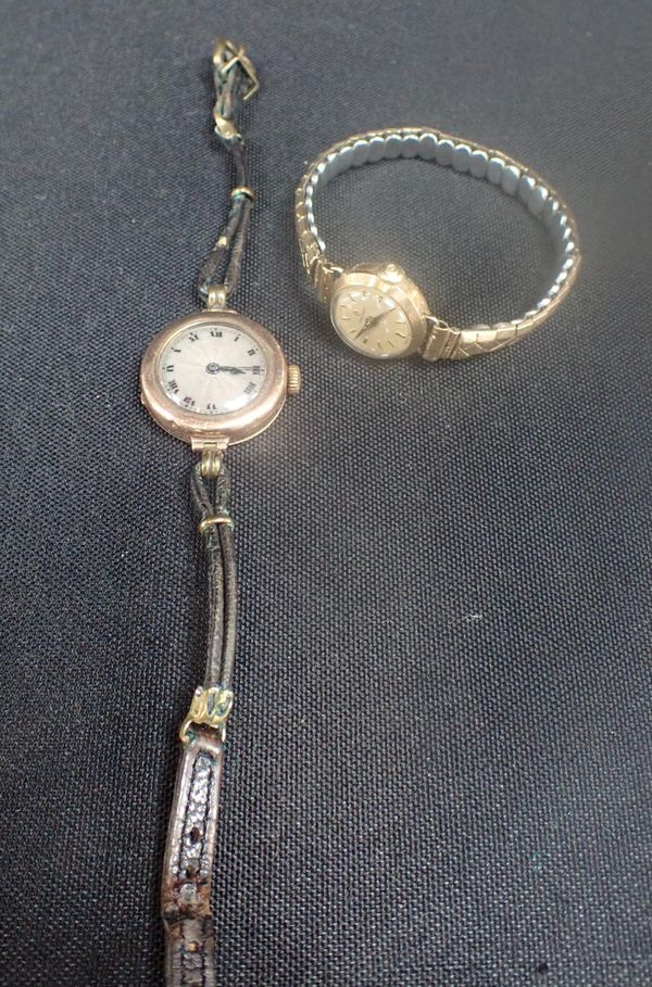 TWO LADIES' 9CT GOLD WRIST WATCHES