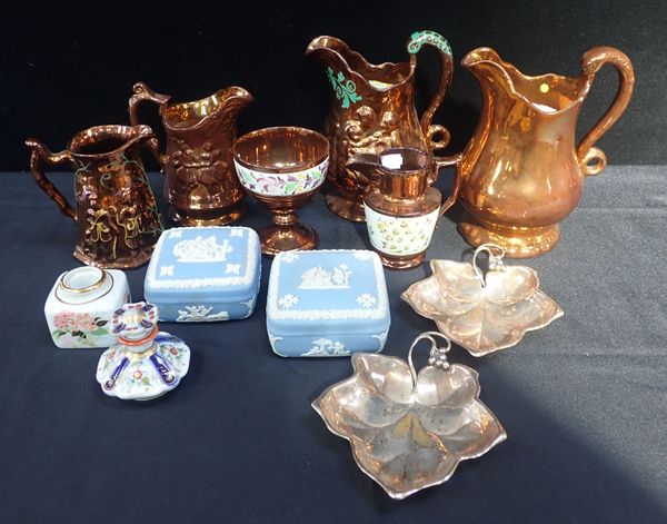 A COLLECTION OF COPPER LUSTRE WARE