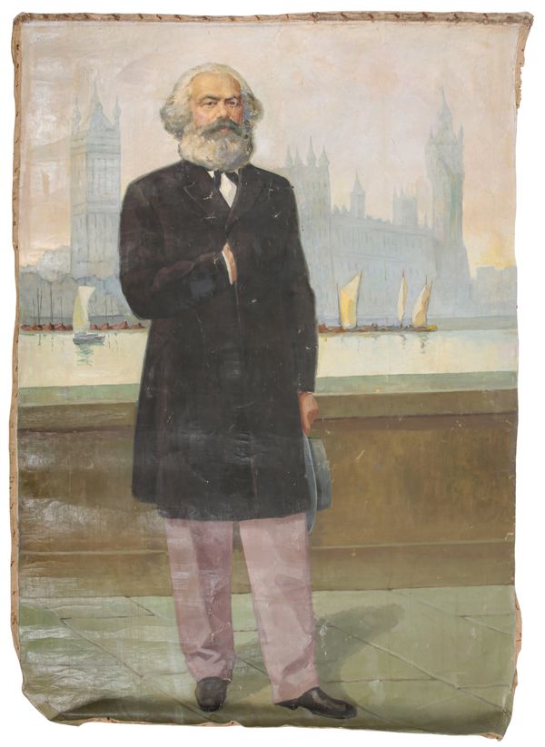CIRCLE OF VIKTOR BABENTSOV (1921-2012) 'Karl Marx on the Thames Embankment'