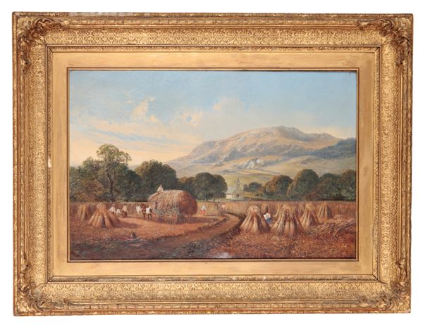 WILLIAM GRAY (c.1828-?) 'Harvesting - Betws-y-Coed'