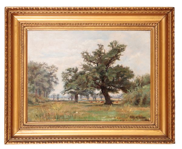 HENRY H. PARKER (1858-1930) A parkland landscape with cattle