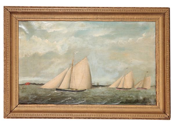 NAIVE SCHOOL, 19TH/20TH CENTURY A yacht race off the coast