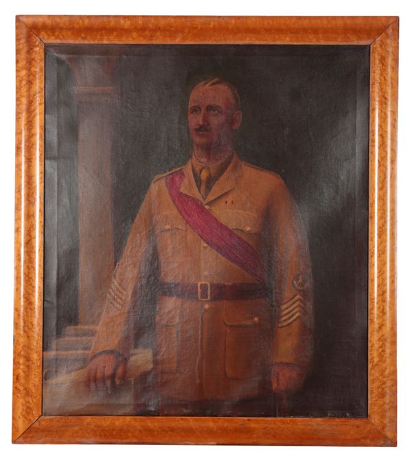 NAIVE SCHOOL, 20TH CENTURY A portrait of an Army Officer